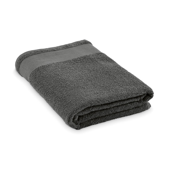 Grand drap de bain en coton 380 g/m² 100 × 150 cm Island 100 gris pierre